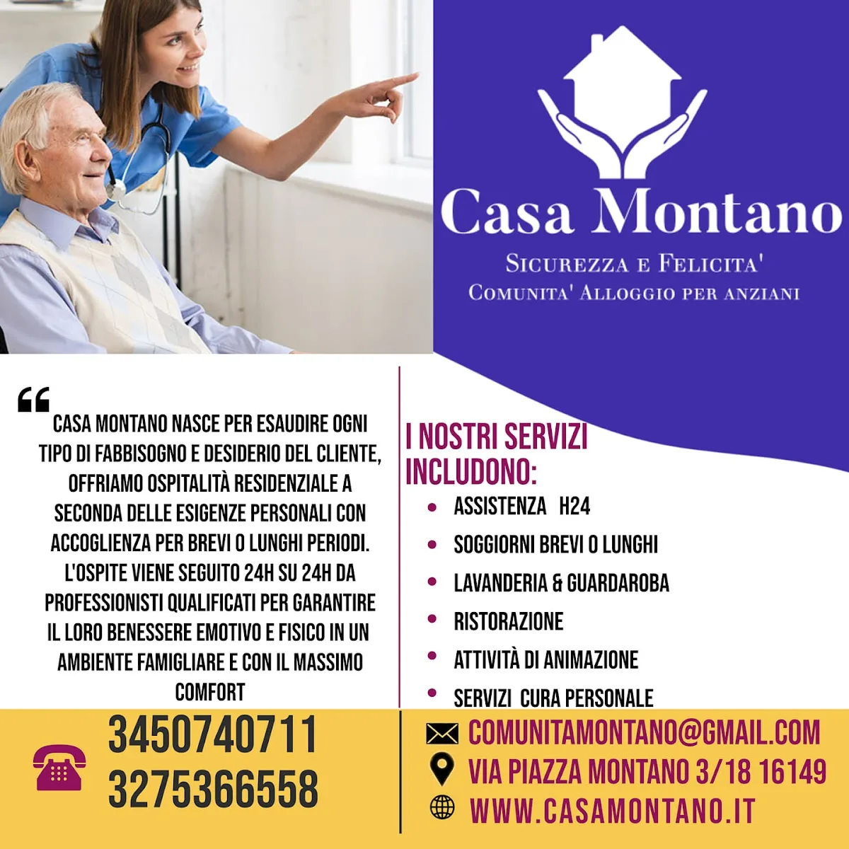 Casa Riposo Alloggio Anziani Genova Casa Montano - Genova